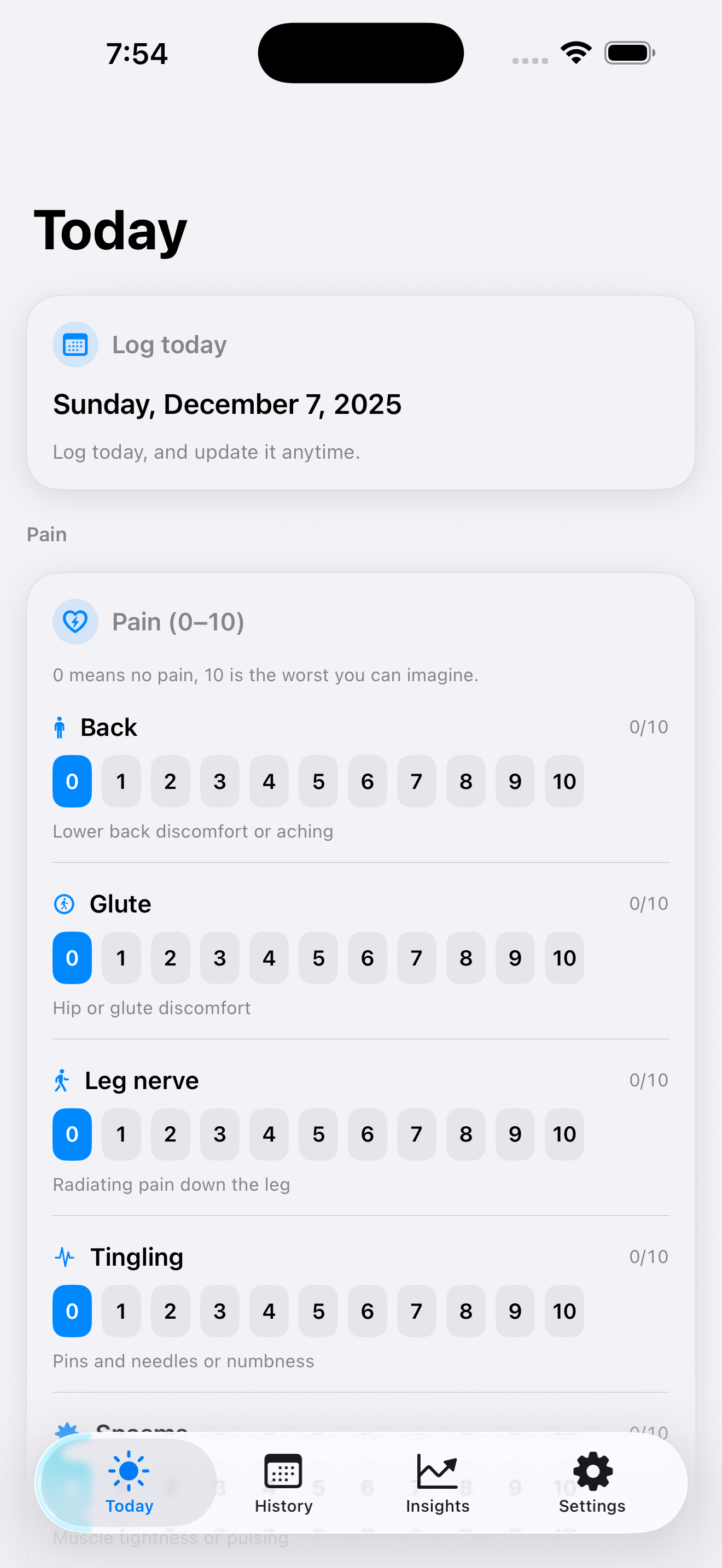 Recoverly Today view